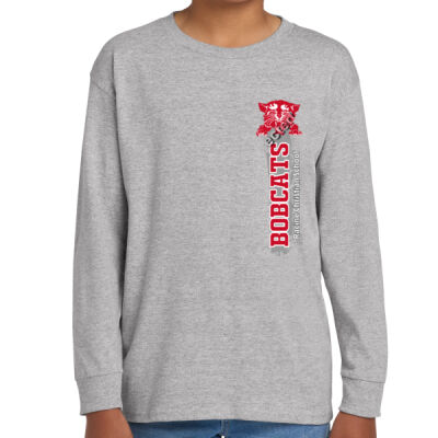 Bobcats Vertical - Youth Heavy Cotton 100% Cotton Long Sleeve T Shirt Thumbnail