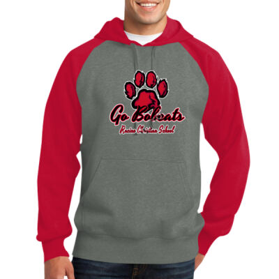 Go Bobcats - Raglan Colorblock Pullover Hooded Sweatshirt Thumbnail