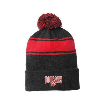 Bobcats - Stripe Pom Pom Beanie Thumbnail